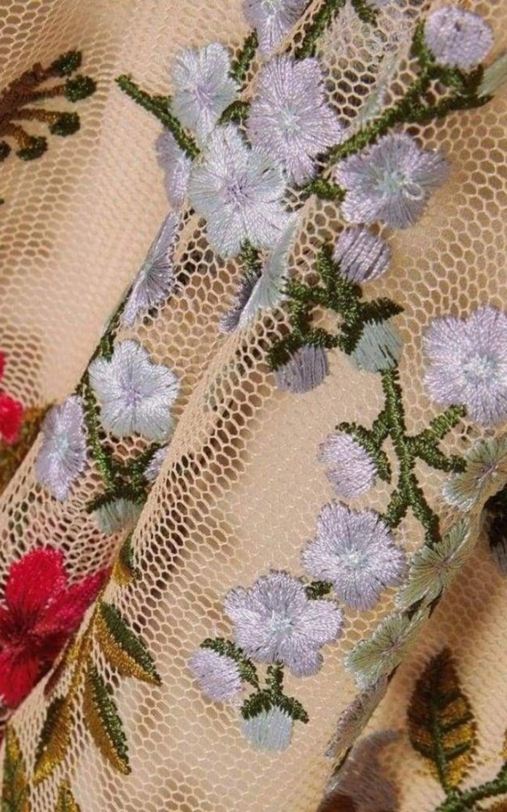 Embroidered Tulle Maxi Dress H351