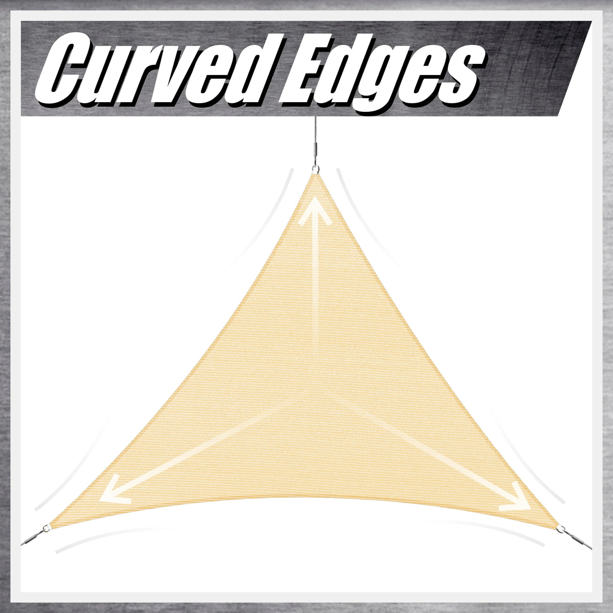 Brown Square Sun Shade Sail Canopy Structure O7809