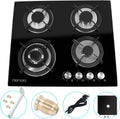4 Burners Gas Cooktop Tempered Glass Built in Gas Stove J648818