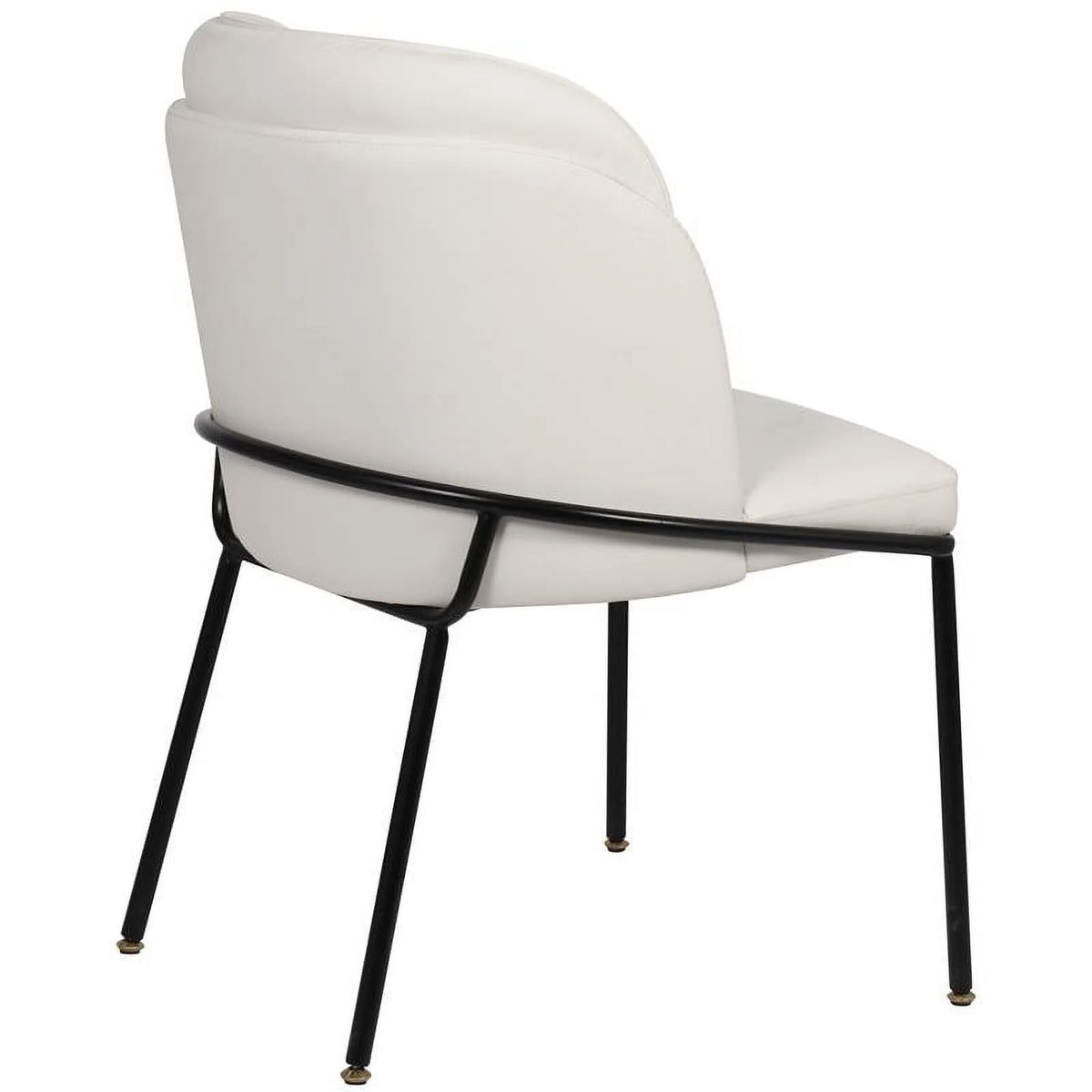 White Vegan Leather Dining Chair Q677459