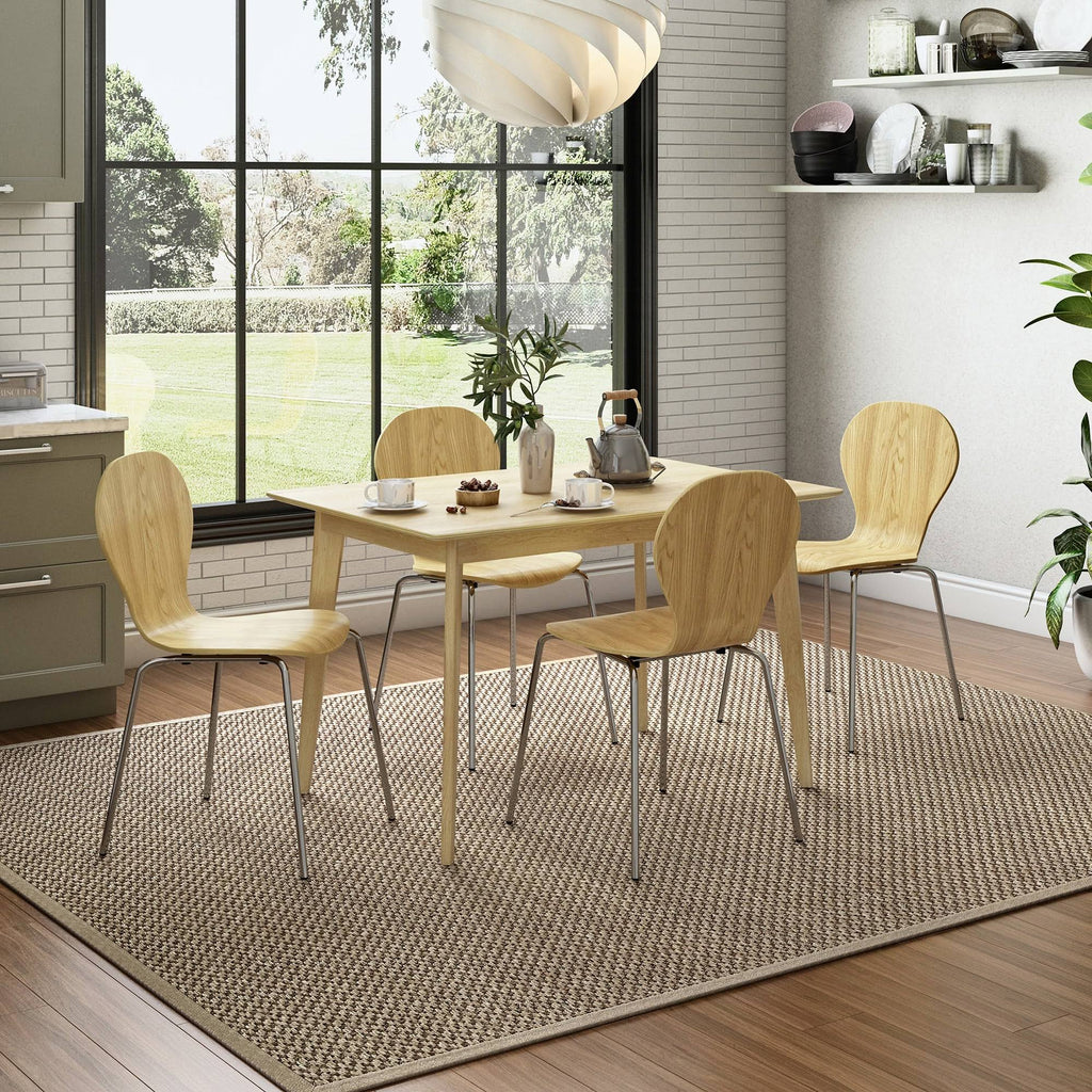 Black Mid Century Modern Dining Chair Set of 4 S22674