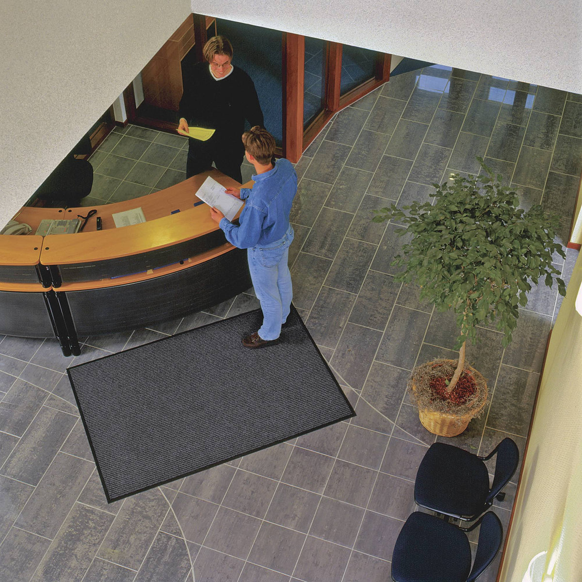 Charcoal 3 x 5 ft Carpeted Entrance Mat A27140
