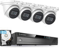 4K Security Camera System with 8CH PoE NVR and 4 Weatherproof Cameras L25815