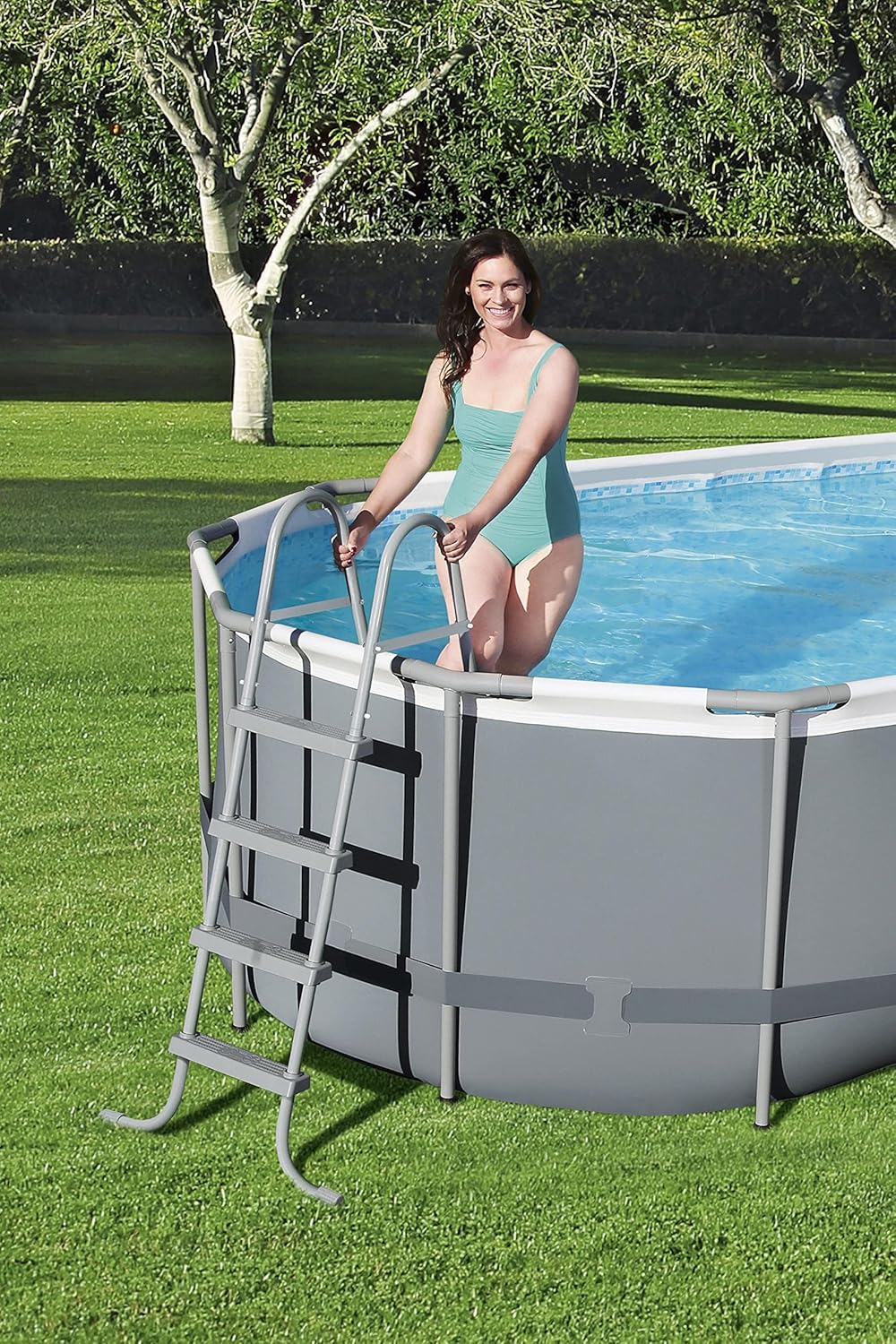 18' x 9' x 48 Oval Above Ground Swimming Pool Set S9136