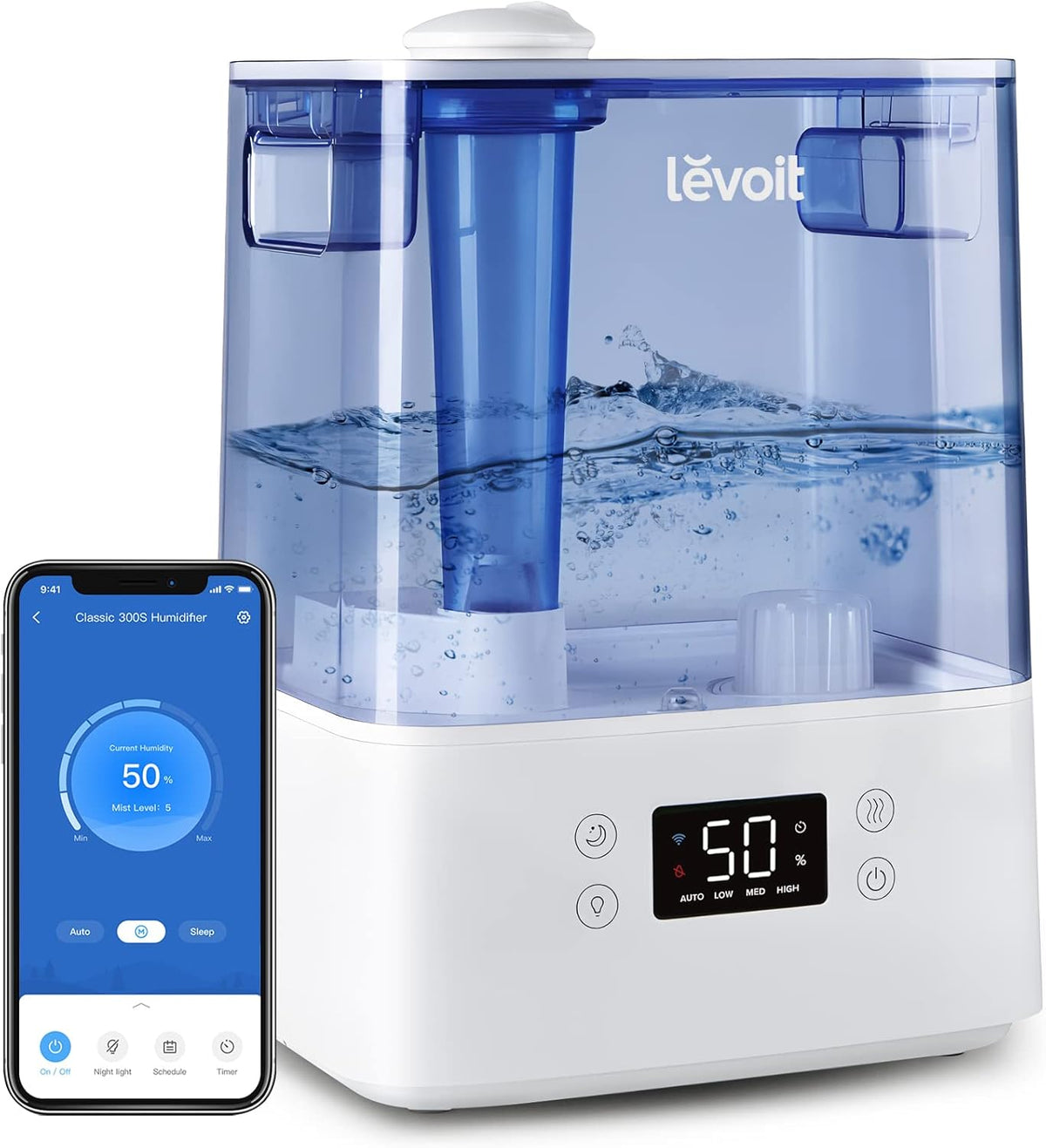 Gray 6L Ultrasonic Cool Mist Humidifier L6619