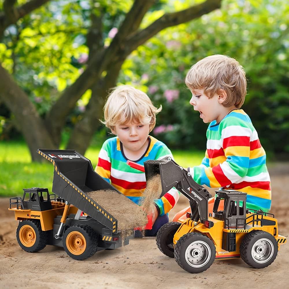 Remote Control Bulldozer Toy Truck 1/18 Scale 4WD E2583