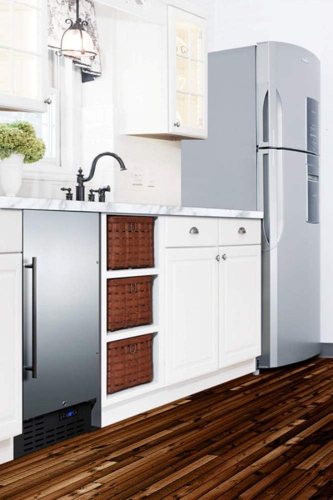 18" Wide Built-in Undercounter All-refrigerator with Stainless Steel Door, Black Cabinet, Digital Thermostat, Automatic Defrost and Front Lock H570759