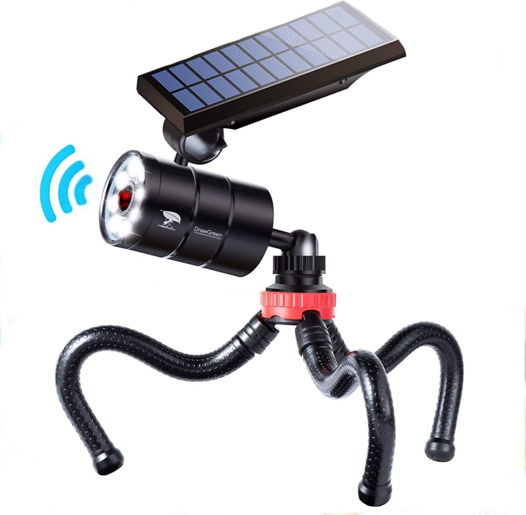 Solar Motion Sensor Outdoor Camping Lights Aluminum of 2, 1400-LM 9W LED Solar Flood Security Spotlights Y496
