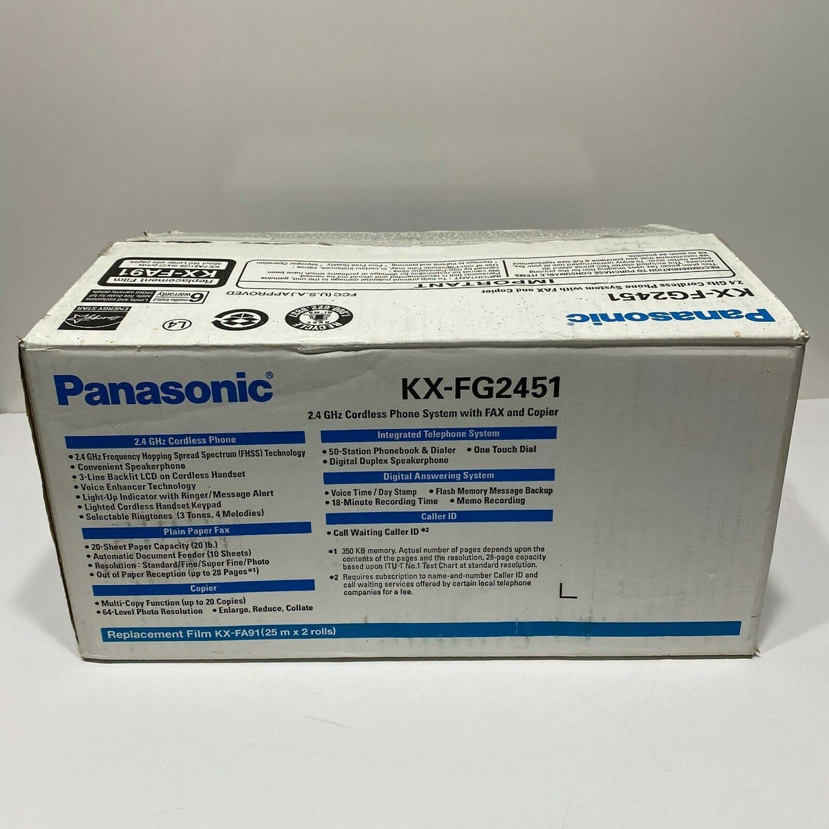 Plain Paper Fax Copier with 2.4 GHz Cordless Phone Z48635