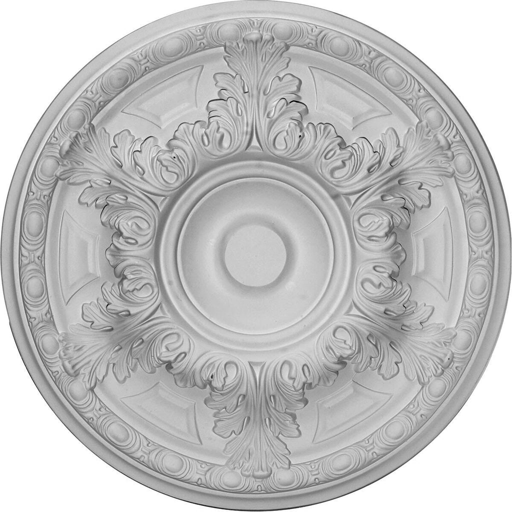 19 inch Granada Ceiling Medallion Hand-Painted Flash Blue Gray J947