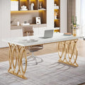 White 63" W Executive Desk Q34236