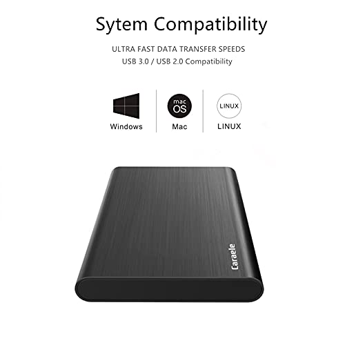 750GB Portable External Hard Drive USB3.0 HDD Storage (Black) D40097