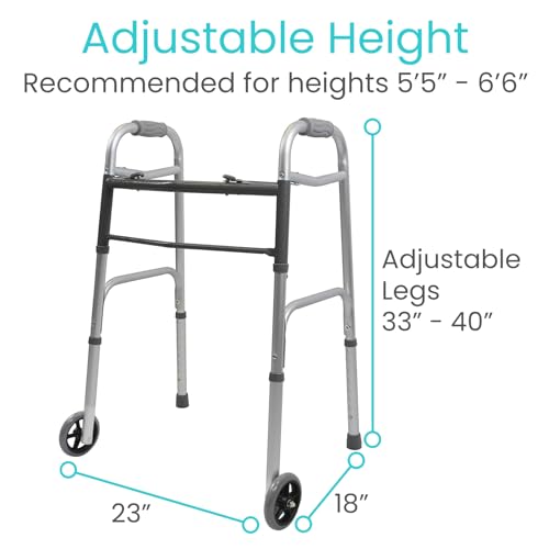 Folding Walker with Wheels and Bag M1500
