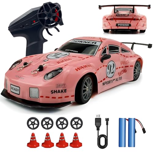 1:24 Scale 4WD RC Drift Car with LED Lights and Drifting Tires H297