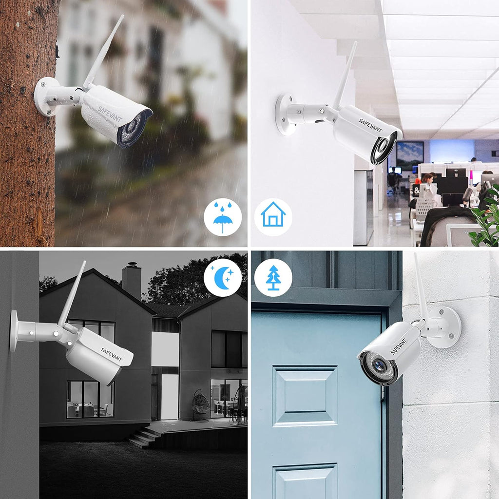 8 Channel 2TB NVR Security Camera System with 4PCS IP WiFi Cameras O6706