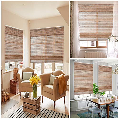 Cordless Bamboo Roman Shades with Valance J190