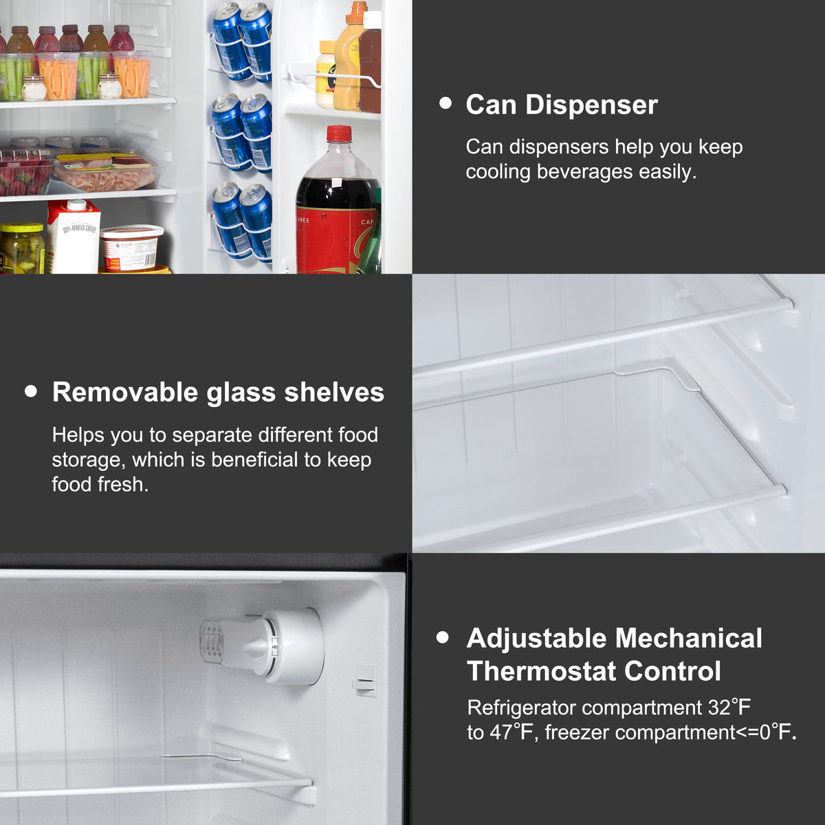 Stainless Steel Two Door Mini Refrigerator with Freezer W707