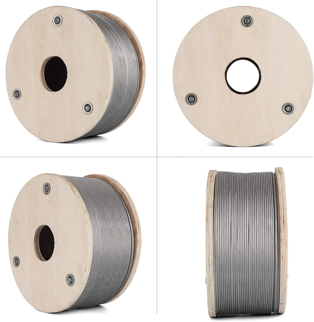 304 Stainless Steel Wire Rope 500ft 3/16 7x19 Cable O4264