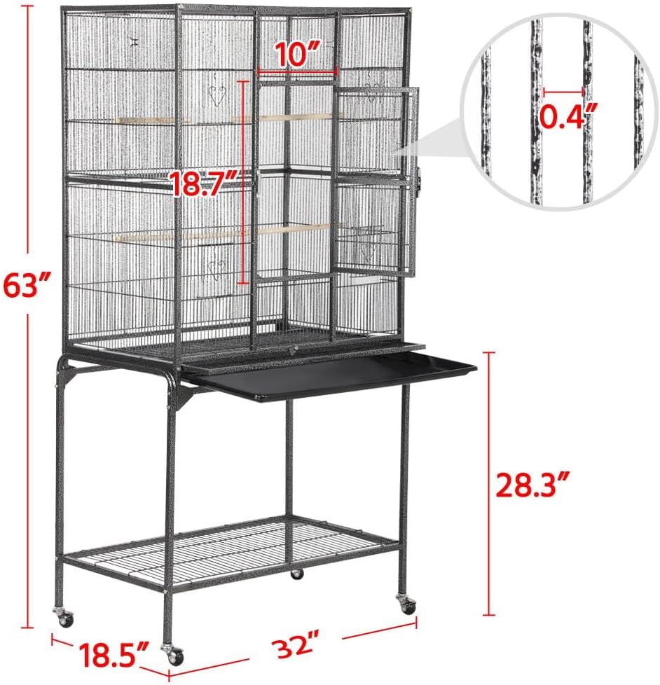 63'' Detachable Bird Cage with Stand V876590