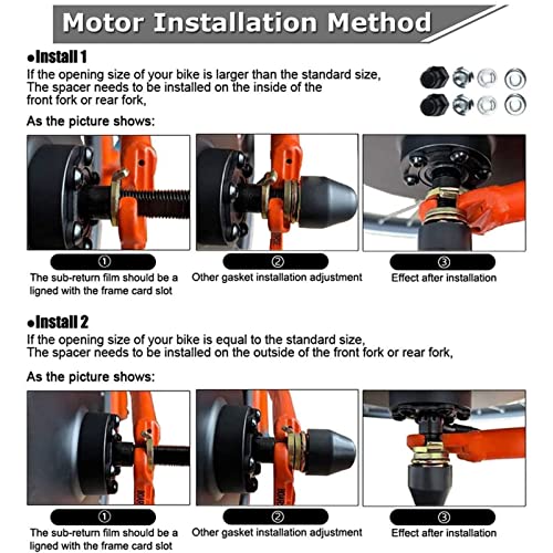 48V 1000W 1500W Electric Bicycle Conversion Kit, Rear Wheel Motor, Smart Controller, Twist Throttle X344448