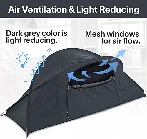 Grey Pop Up Portable Bed Tents 87"x28"x33"H V36938