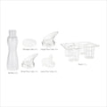 25 PC Clear Polycarbonate Salad Dressing Bottle Set X431