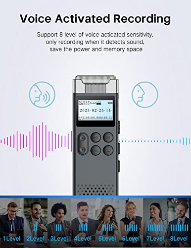 80GB Digital Voice Activated Recorder with Playback H1951