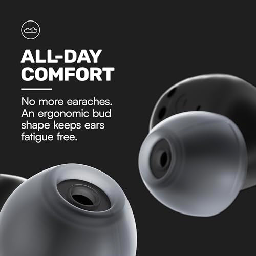 Carbon Black Bluetooth True Wireless in-Ear Earbuds with Active Noise Cancellation O99413