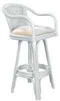 Whitewash Rattan & Wicker Swivel Counterstool B441