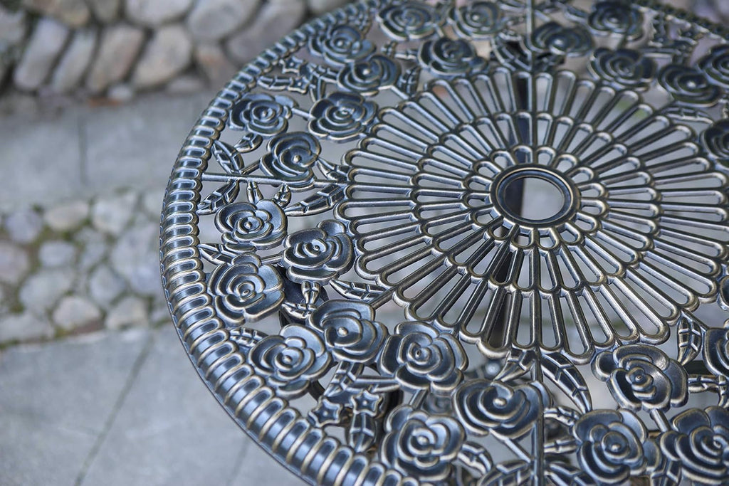 5-Piece Cast Aluminum Patio Bistro Table Set U298420