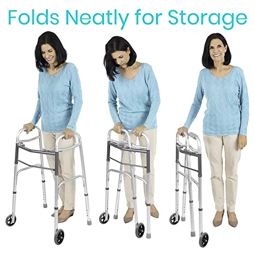 Folding Walker with Wheels and Bag M1500