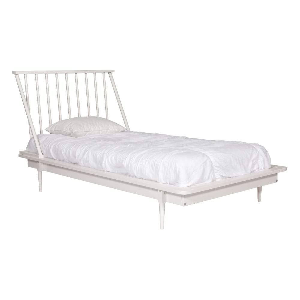 Twin Mid Century Solid Wood Spindle Bed O69373