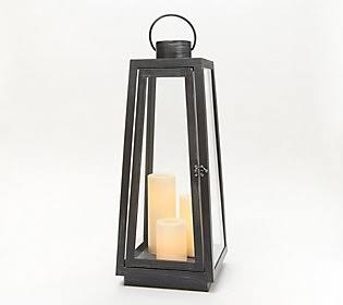 Antique Black Indoor/Outdoor Tapered Lantern D246554
