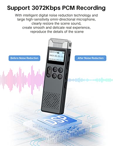 80GB Digital Voice Activated Recorder with Playback H1951