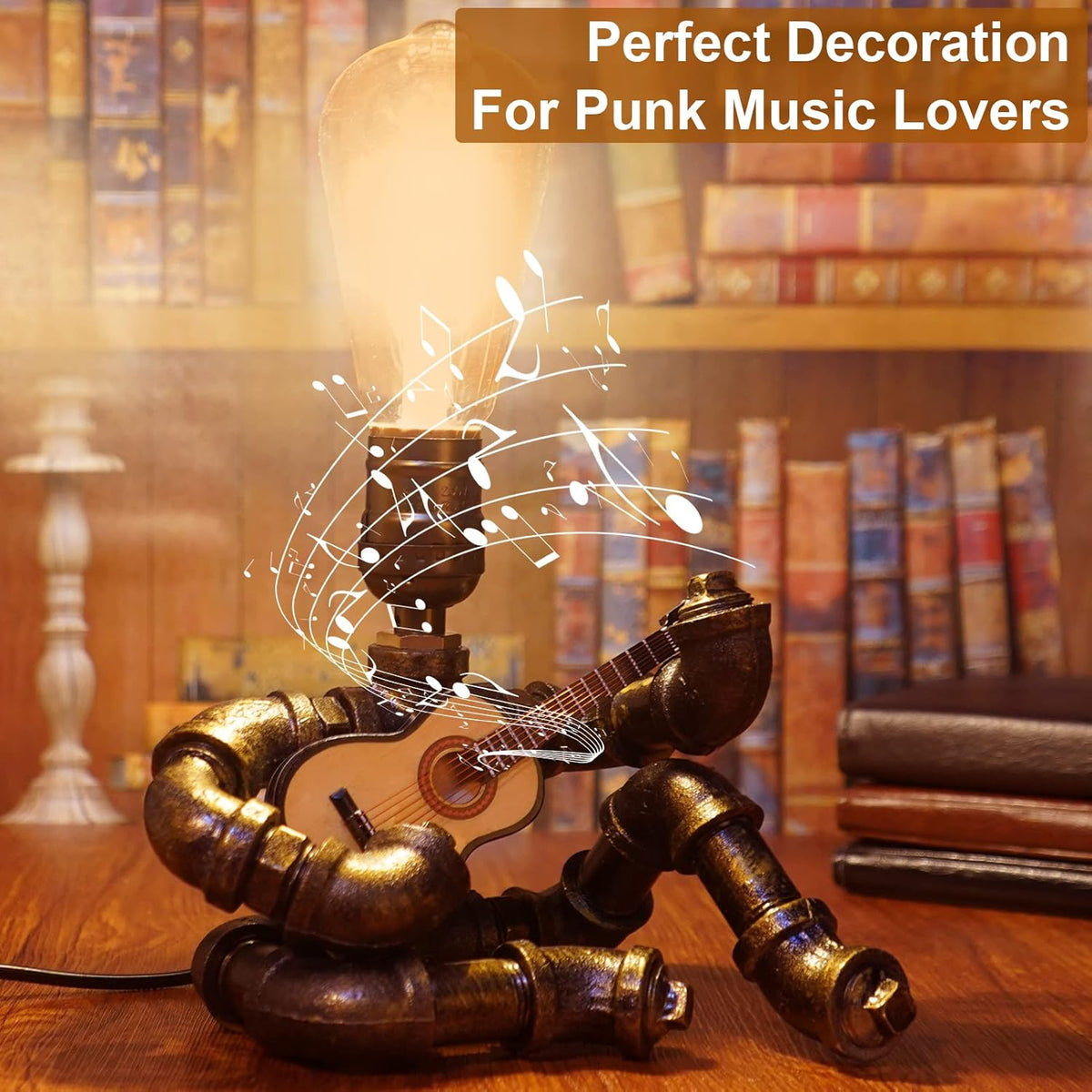 Bronze Metal Pipe Robot Table Lamp L701