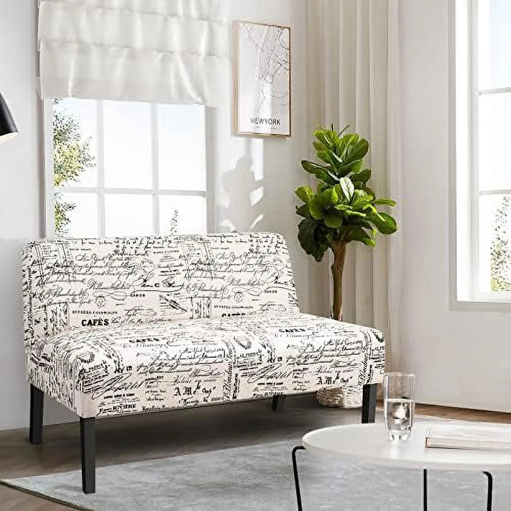 Armless Loveseat Sofa Fabric Q87713