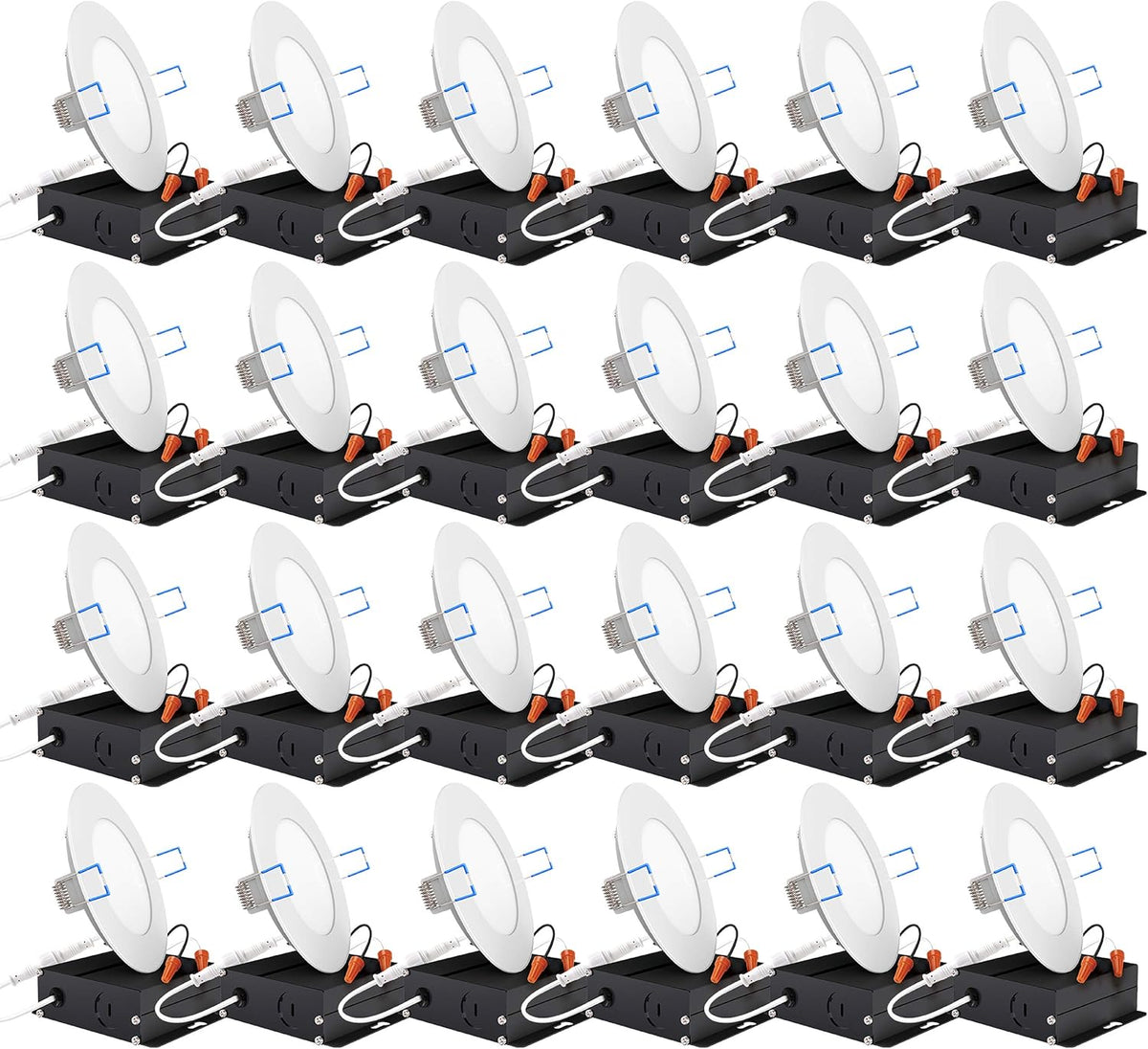 24 Pack 4 Inch Ultra Thin LED Recessed Ceiling Lights, 4000K Cool White, Dimmable 10W, 650 LM A218326