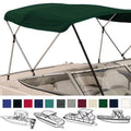 3 Bow 72" L 36" H 61"-66" W Bimini Top Boat Cover with Boot and Rear Poles H26857