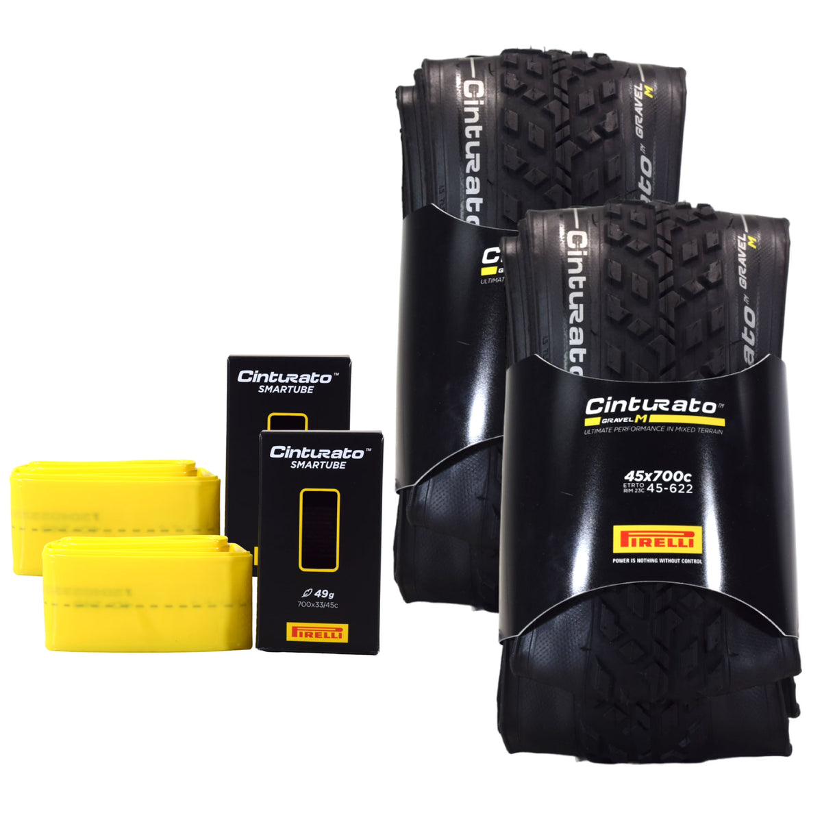 Gravel Bicycle Tire 45-622 (700x45c) with 2 Presta 60mm Tubes B5732
