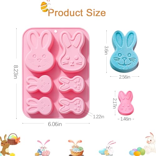 3D Easter Bunny Silicone Mold 2 Pack G609387