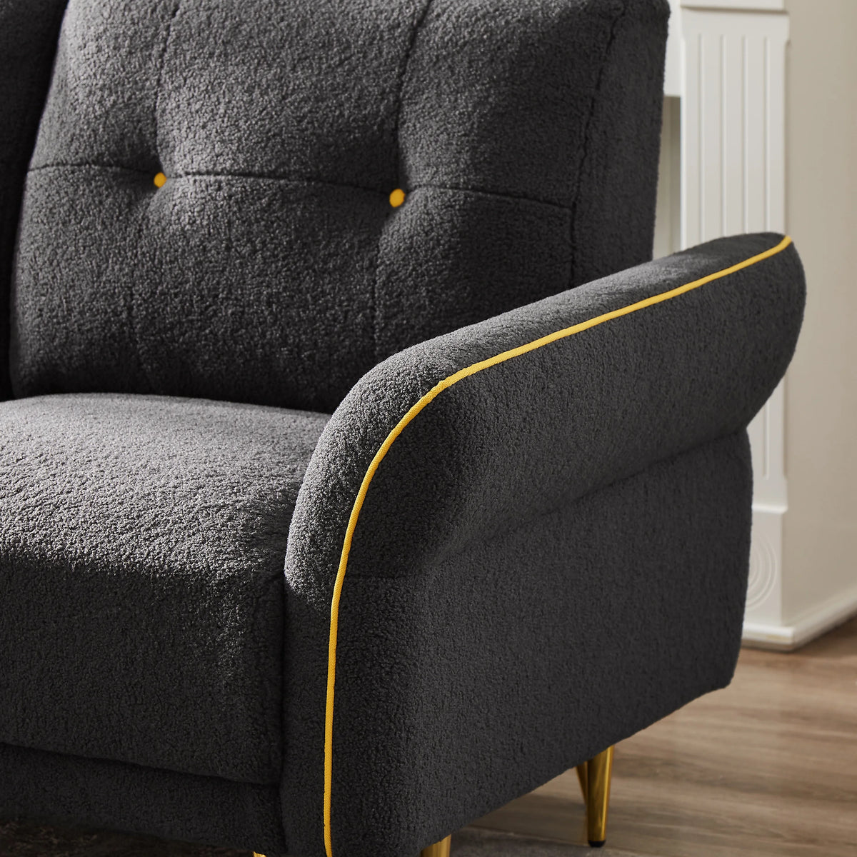 Gray Modular Sectional Sofa with Chaise and Ottomans P77654