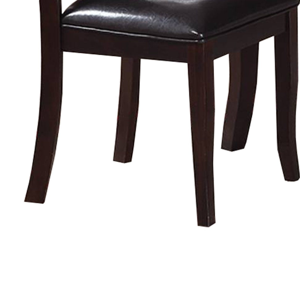 Set of 2 Brown Faux Leather Side Chairs J5602