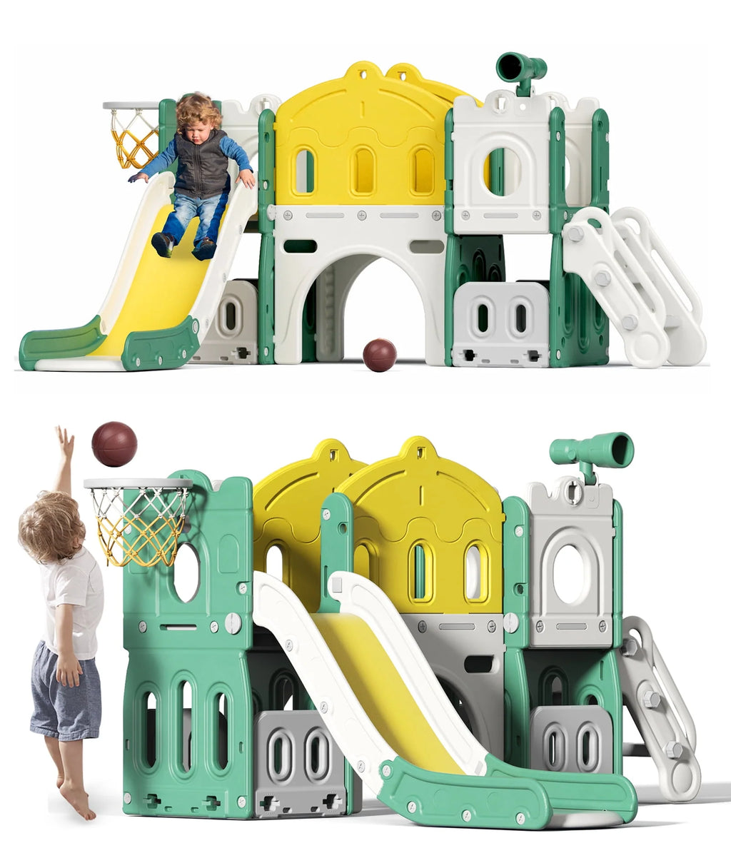 8 in 1 Kids Slide Set with Climber V428