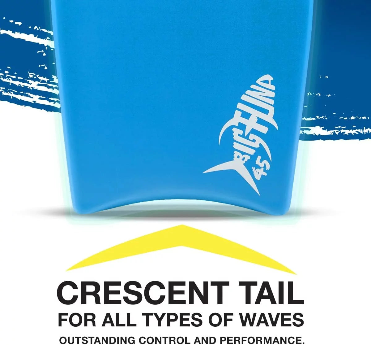 45 inch Bodyboard with Coiled Leash & Wrist Strap T18303