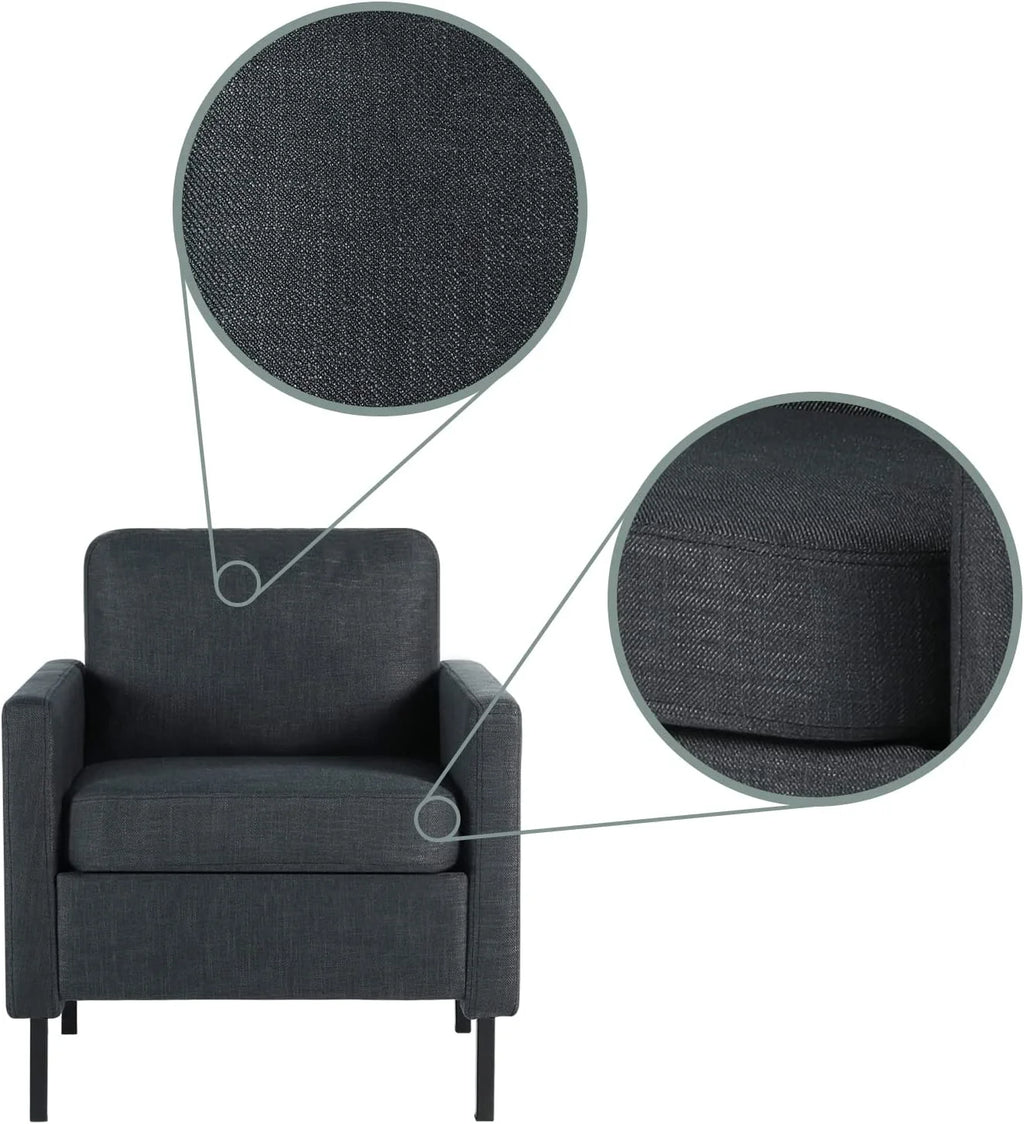 Dark Gray Upholstered Accent Chair H191