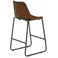 Leatherbrown and Black Contemporary Bar Stool M1456
