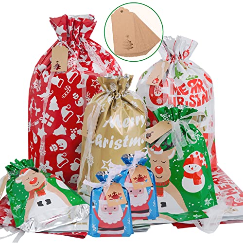 40pcs Assorted Sizes Christmas Gift Bags D350571