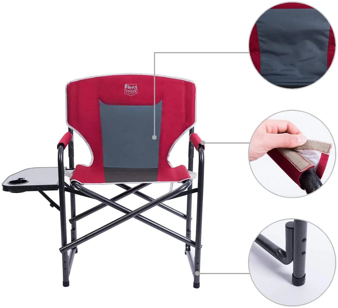 Folding Aluminum Camping Chair with Side Table R716047