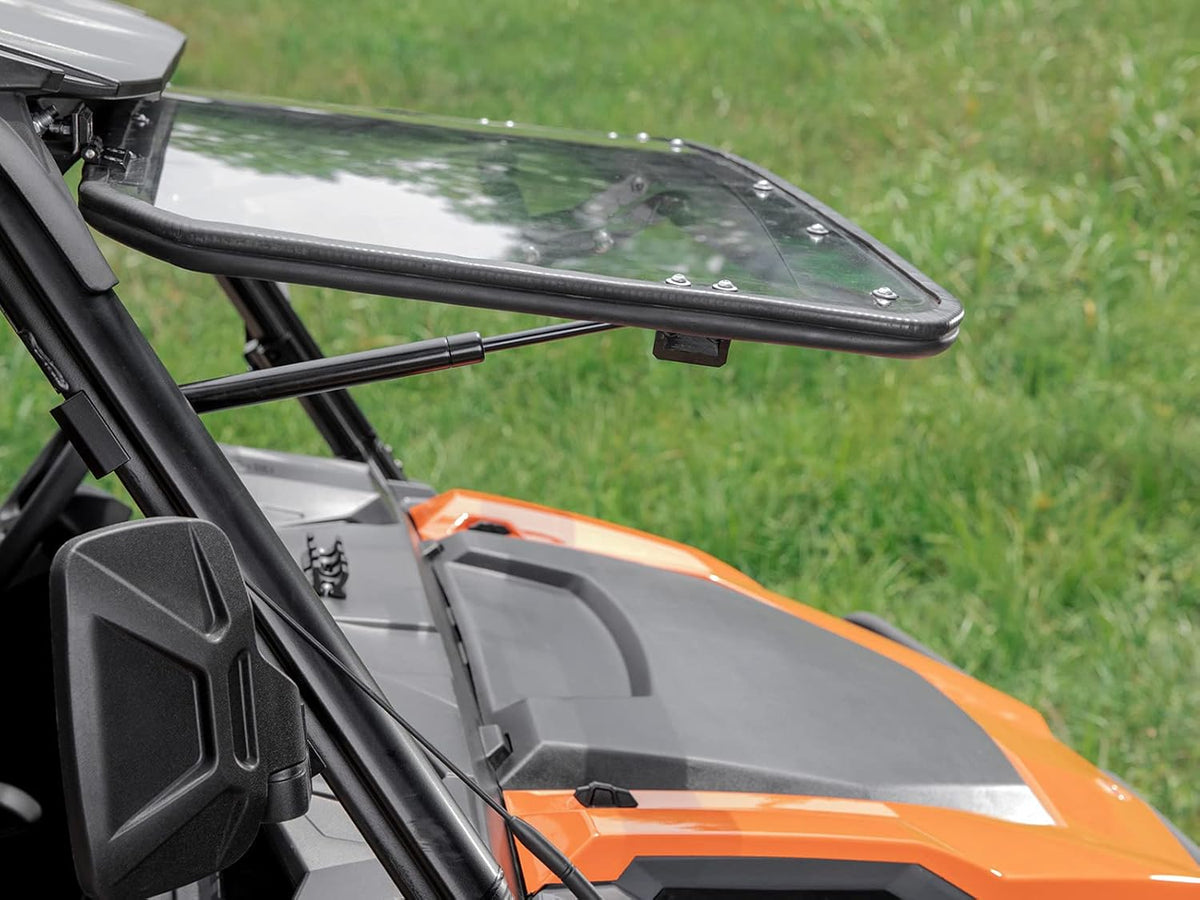 Heavy-Duty Scratch Resistant Flip Windshield, 1/4 Thick Polycarbonate G99233