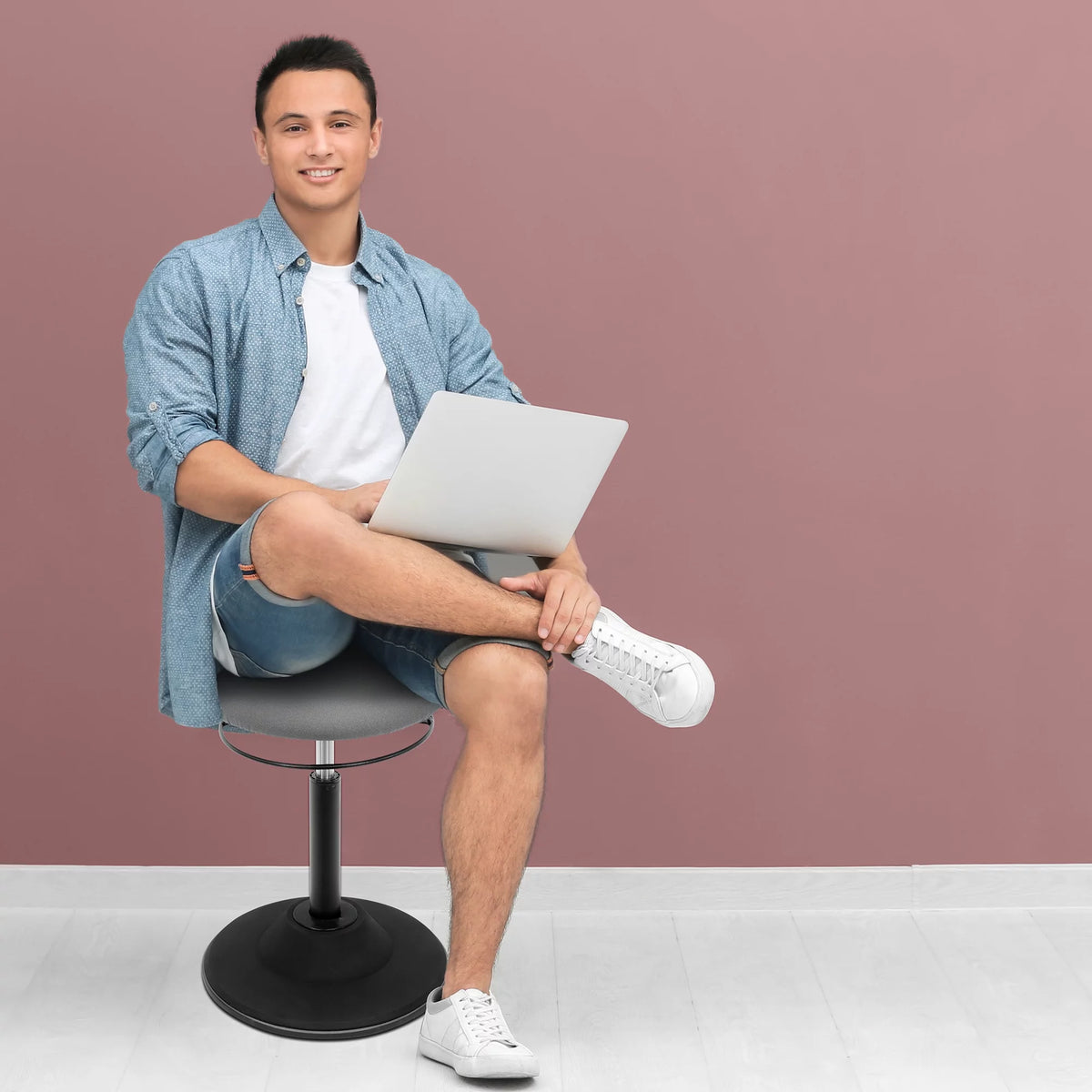 Height Adjustable Standing Desk Stool H19503